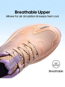 Women's Running Sneakers Non-Slip FlyLife Breathable Athletic Comfortable Walking Workout Gym Cross Trainer Experience Tennis Travel Sports Shoes - 粉色 - 查看 3