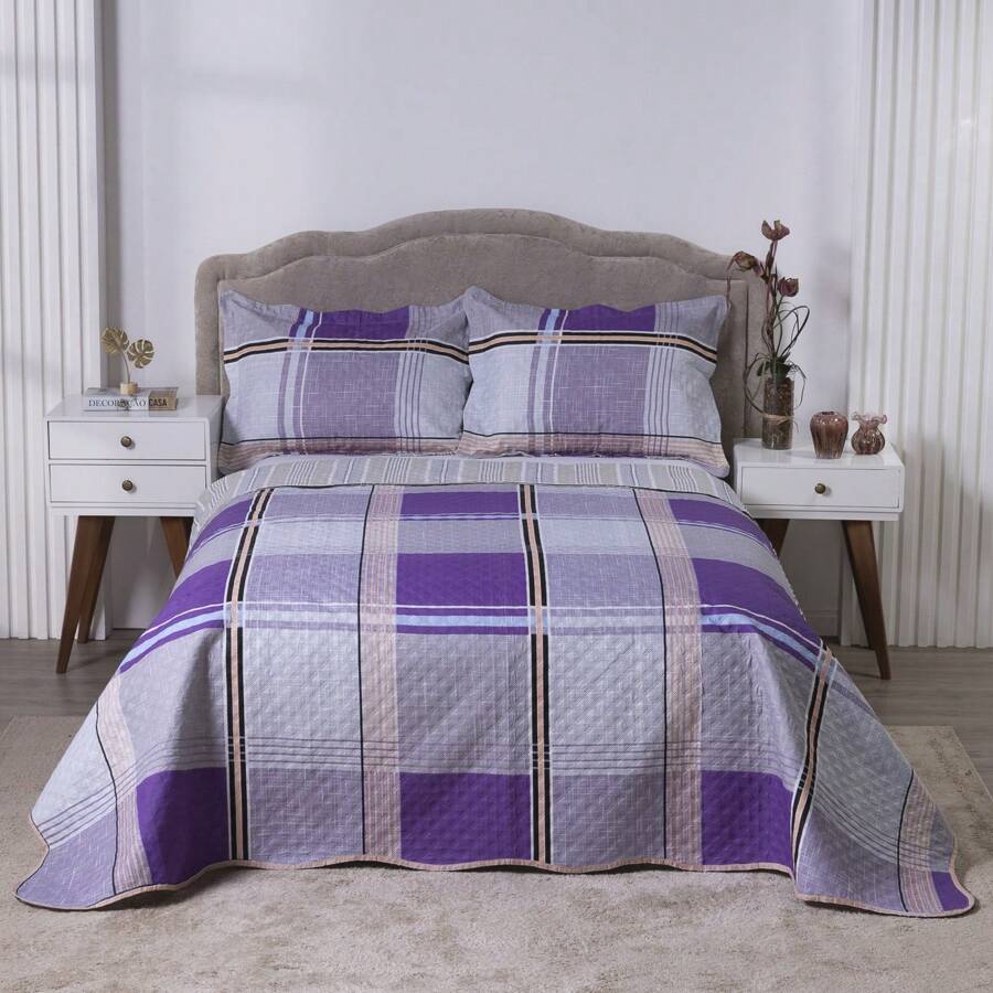 Boutis Ultrasonic Double-Sided 3-Piece Bedspread Kit With Pillowcase - Boston - View 1
