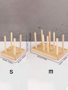 1pc Square Wooden Paper Cup Holder Stand, Dispenser - Yellow - Yellow - View 2