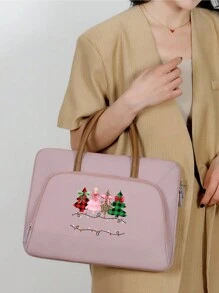 Customized Text Fashionable And Minimalist Laptop Bag, Student Conference Gift Laptop Bag, Business Minimalist And Casual Laptop Bag, Multifunctional Men's And Women's Exhibition Bag