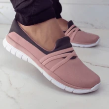 Women's Sneakers With Gel Insole Super Light And Comfortable Everyday Non-Slip Walking Running Gym - 淺粉色 - 查看 2