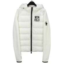 Moncler Men's Grenoble Hooded Zip-Up Padded Cardigan White