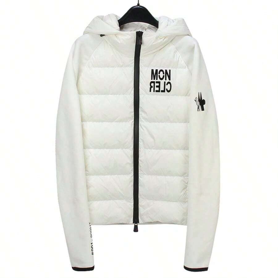Moncler Men's Grenoble Hooded Zip-Up Padded Cardigan White