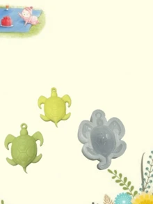 1 个硅胶模具，用于制作 8 种钥匙扣：青蛙、蝴蝶、蘑菇、猫、乌龟、章鱼、香薰蜡烛和石膏家居装饰 - 白色 - 查看 4