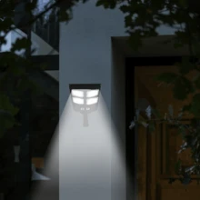 1 gói đèn đường năng lượng mặt trời ngoài trời từ chạng vạng đến bình minh, đèn đường góc rộng độ sáng cao, nguồn điện năng lượng mặt trời, đèn bãi đậu xe năng lượng mặt trời điều khiển từ xa, thích hợp cho bãi đậu xe, sân, sân vận động, quảng trường, đèn chiếu sáng sân vườn ngoài trời cho lối đi, sân, hiên - 1 đèn đường cảm biến năng lượng mặt trời - Xem 2