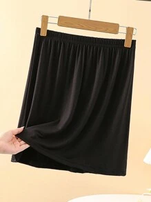 3 Pcs/1 Pc Women's Waist Slimming, Static-Resistant Half Slip Underskirt With Adjustable Elastic Waistband, Multi-Size & Color Options Summer, School Fall, Autumn, Halloween