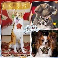 Phụ kiện vòng cổ thú cưng Giáng sinh, Nơ họa tiết Giáng sinh các loại, Màu ngẫu nhiên 3/6/10 chiếc - Nhiều màu - Xem 6