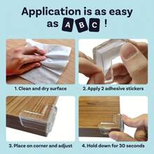 10 protetores de canto premium para bebês - Proteja seus pequenos de bordas e cantos afiados - Ideal para mesas, berços, lareiras e muito mais - Fácil de instalar - Presente perfeito para decoração de família, chá de bebê e Ação de Graças - Ângulo anticolisão 10PCS - Ver 7