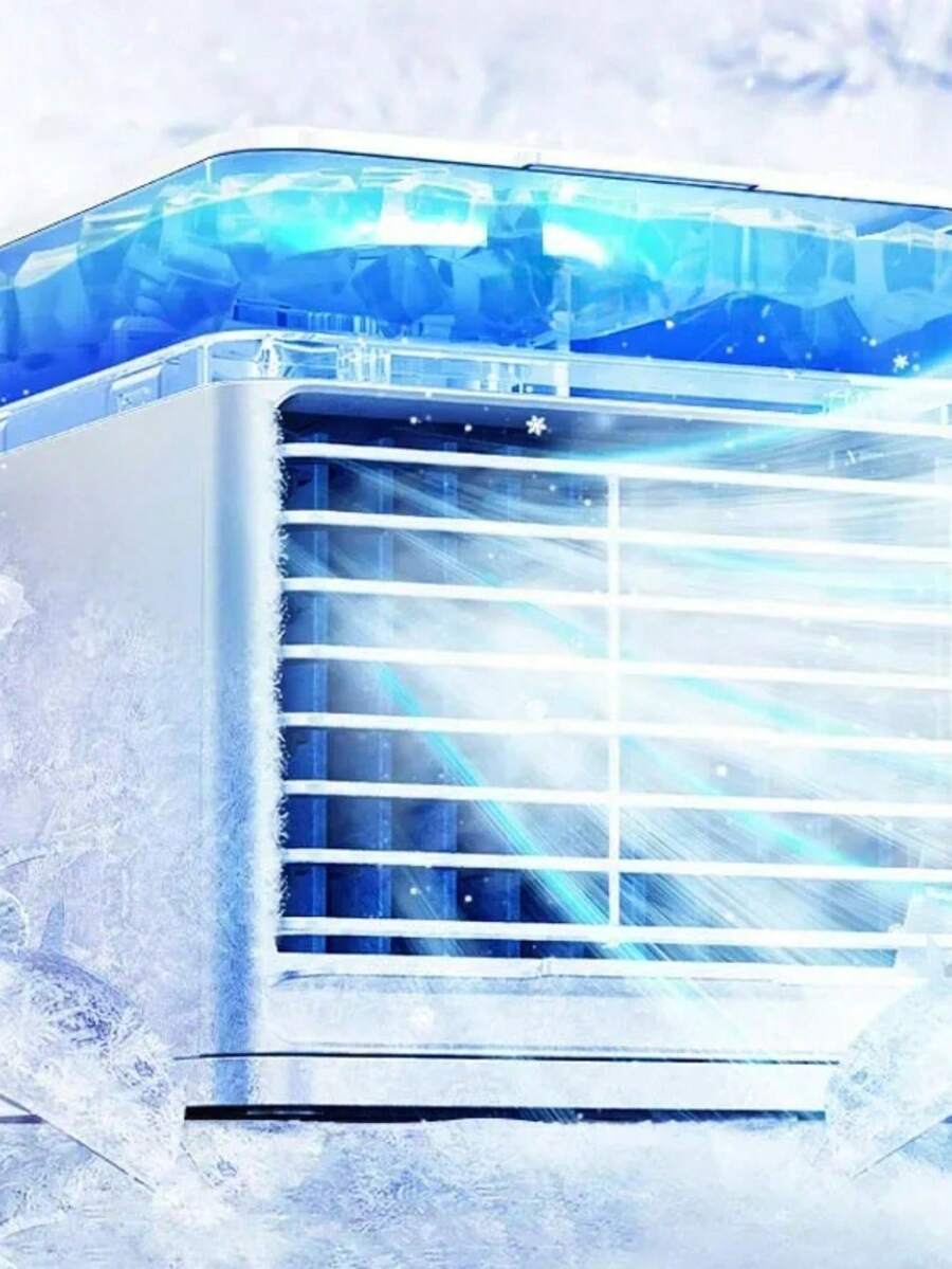 Mini Ar Condicionado Portátil Air Cooler Climatizador Umidificador Com Luz Led Usb