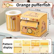 1 Box/256pcs Capybara Pull-Tab Sticky Notes, Adhesive Index Tabs, Cute Cartoon, Student Memo, Message Sticky Paper - Multicolor - View 4