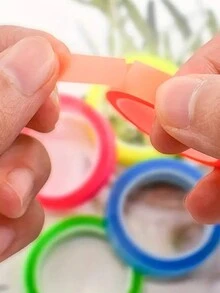 10 Rolls Assorted Fluorescent Memo Sticky Notes, Transparent Removable Waterproof Stationery Tapes, Student Supplies, DIY Decorations - Multicolor - View 3