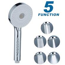 1 件手持淋浴喷头 - 5 种可调节水输出模式，壁挂式，涂漆表面，浴室必需品。 - 彩色 - 查看 3