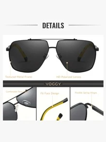 VOGGY Fashion Retro Metallic Polarized Decoration Fashion Glasses, Sports Driving Outdoor Cycling Fishing Travel Party Accessory Gift Beach Accessories Glasses Shades For Summer Beach Vacation,Outdoor,Travel - Multicolor - View 5