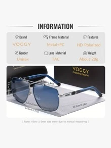 VOGGY Fashion Retro Metallic Polarized Decoration Fashion Glasses, Sports Driving Outdoor Cycling Fishing Travel Party Accessory Gift Beach Accessories Glasses Shades For Summer Beach Vacation,Outdoor,Travel - Multicolor - View 4