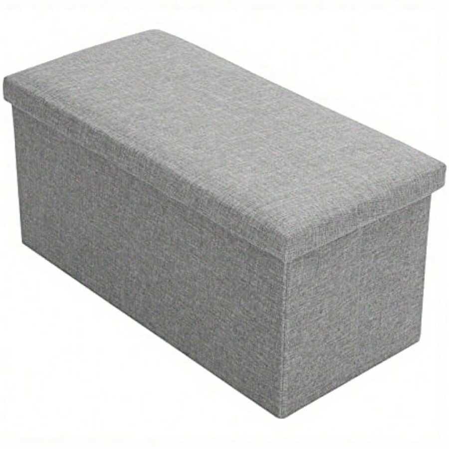 Storage Bench 76x38x38cm Storage Box End Of Bed Storage Bench Storage Bench For Home Living Room Back To School Dormitory Storage - Grey - View 1