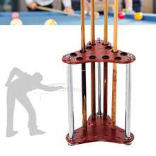 SHZICMY Billiards Pool Stick Holder, Floor Stand Pool Cue Rack, Hardwood Pool Cue Organizer Suit For 12 Cues Sticks, Storage Pool Table Accessories Equipment Organizer Red - Red - View 2