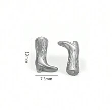 3pcs Stainless Steel 18K Gold-Plated Boots Pendant Pendant DIY Necklace Earrings Jewelry Accessories Making