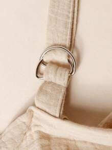 1件装透气棉纱多功能哺乳巾，可作哺乳围巾、婴儿车遮阳罩和防风罩 - 卡其色 - 查看 8