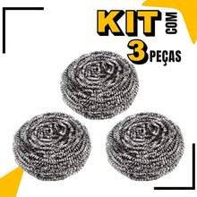 Kit 3 Heavy Duty Cleaning Sponges For Stainless Steel Pans/Grills - Bạc - Xem 2