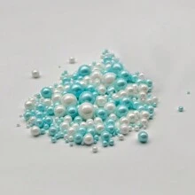 100g 金白色珍珠球蛋糕装饰洒甜珠珍珠球蛋糕装饰生日派对甜点烘焙装饰，不可食用 - 彩色 - 查看 11