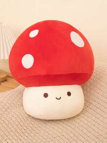 3 件 3D 柔软蘑菇毛绒枕头蘑菇毛绒玩具可爱柔软娃娃毛绒枕头房间装饰家居装饰礼物 - 房间装饰枕头沙发床生日礼物！圣诞节 - 紅色 - 查看 3