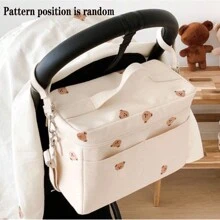 兒童熊保溫袋,嬰兒手推車收納袋,媽媽手提袋 - 米色 - 查看 5