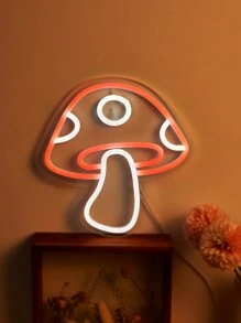 Chi-Buy 蘑菇可爱 LED 霓虹灯壁挂家居装饰灯房间小夜灯 USB 供电卧室装饰标志婚礼新年圣诞节情人节装饰灯 - 紅色 - 查看 13