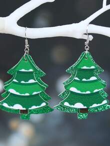 3 cặp bông tai da Giáng sinh, bông tai thiết kế cây thông Noel sáng tạo, mặt dây chuyền Giáng sinh, đồ trang trí Giáng sinh, đồ dùng tiệc Giáng sinh, đồ trang trí Giáng sinh, đồ trang trí Giáng sinh, đồ trang trí cây thông Noel, Halloween, đồ trang trí Halloween - cây thông giáng sinh - Xem 1