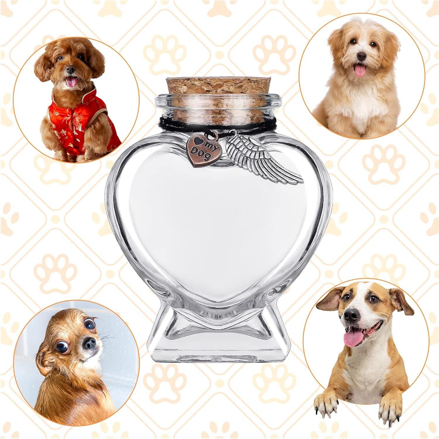 1 PC Memorial Bottle For Pet Hair, Pet Fur Keepsake Fur Memorial, Clear