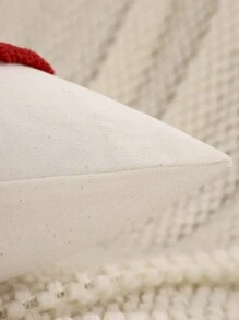 Miater 1件/2件装圣诞装饰枕套，毛绒刺绣圣诞鹿头，乡村风格装饰，适用于客厅、沙发、卧室，节日礼物，奶油色 - 米色 - 查看 11