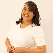 Short Sleeve Puffed V-Neck Blouse - Blanco - Ver 2