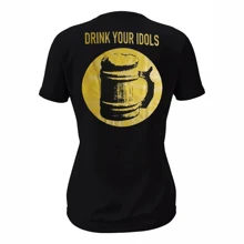 Men's T-Shirt - Tankard - Drink Your Idols - Rock Metal Shirt - 黑色 - 查看 4