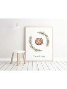 1 件圣诞节海报可爱卡通绘画海报麋鹿圣诞老人帆布印刷节日海报墙壁艺术装饰画家居装饰无框，圣诞礼物 - 彩色 - 查看 69