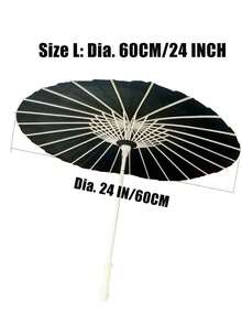 1pc Black Paper Parasol Umbrella, Suitable For Halloween, Photography, Parties,Christmas