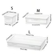 4 szt./1 szt. Przezroczyste przenośne kwadratowe pudełko do przechowywania biżuterii z wieloma kratkami na naszyjniki, kolczyki, pierścionki i akcesoria