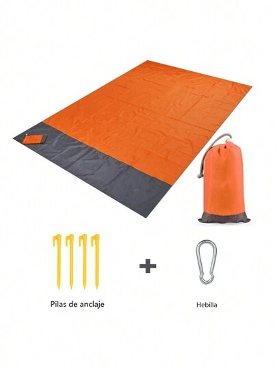 Lote de 1 esterilla de playa para exteriores, esterilla de picnic impermeable para exteriores ligera y portátil, toalla de playa plegable, esterilla de arena para la playa, esterilla antihumedad para camping (140cm*200mm)
