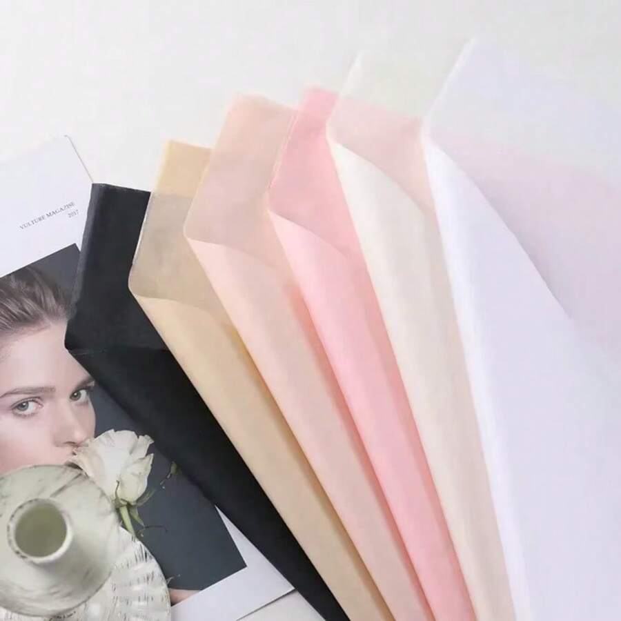 10Pcs 50*66cm Tissue Paper Flower Bouquet Wrapping For Florist Wedding