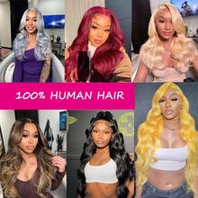 180% Density 99J Burgundy Lace Front Wigs Human Hair Pre Plucked Hairline 13*4 HD Lace Body Wave Transparent Wigs For Women Human Hair With Baby Hair Wine Red Colored
