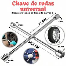 Universal Star Wheel Wrench For Car 4-Way 17 19 21 23 Cross Type - 銀色 - 查看 1