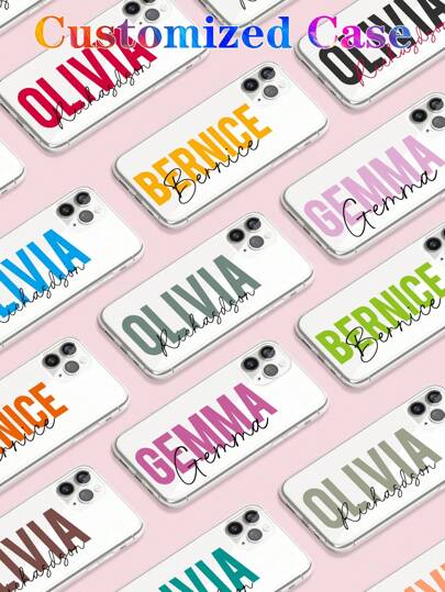 Apple Personalized 3D Colorful Name Initial Letter Customized Clear Airbag Phone Case Compatible With Iphone 11/12/13/14/15 Pro Max Custom,Personalized,Unique,Customized Ideal Gifts For Him,Ideal Gifts For Her Boyfriend,Girlfriend,Family,Friends,Grandparents,Couple,Pet Lovers For Anniversaries,For Birthdays,For Graduation,For Weddings,For Prom,For Mother's Day,For Father's Day,Stylish,Colorful,Vintage,Cute,Contracted,Funny,Custom,Personalized,Unique,Customized,Ideal Gifts For Him,Ideal Gifts For Her,Boyfriend,Girlfriend,Family,Friends,Grandparents,Couple,For Anniversaries,For Birthdays,Cell Phones & Accessories,Chic Autumn,Fashionable Personalized Phone Case,Cute Phone Cases