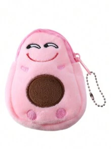 卡通牛油果零钱包，儿童可爱毛绒背包挂件 - 彩色 - 查看 8