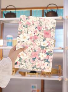 1 Stück minimalistisches Sakura Muster Tablet Schutzhülle, kompatibel mit IPad 10.2", IPad Pro 11" 2021/2020/10. Gen, IPad Mini 4/5/6, Samsung Galaxy Tab A8 10.5" 2022, Matepad 10.4"/Tab, mit Stifthalter, Stoßfest, Tablet Ständer, Automatischer Sleep/Wake Funktion - Verschiedenfarbig - Übersicht 4