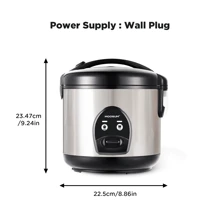 1pc, MOOSUM  Wall Plug Electric Rice Cooker With One Touch For  Rice,Fast&Convenient Cooker , Stainless Steel Housing And Auto Warmer - 美規B型插(110-127V) - 查看 12