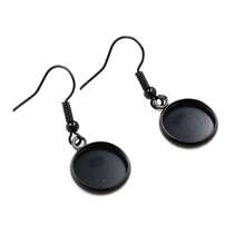 10 piezas de soportes para pendientes aptos para cabujones de 12 mm, accesorios para hacer pendientes tipo gota, componentes para joyería DIY