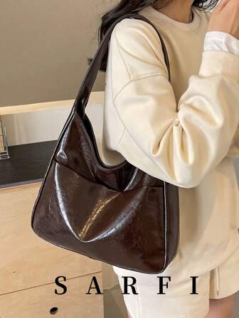 Damväska med stor kapacitet, Axelväska, Ny trendig och fashionabel axelremsväska under ärmarna, Axelväska för kvinnor, Slouchy Style Mjukt ansikte Ljusfärgad Handväska, Populär nischdesignad tygväska i år, Bucket Bag för högskolestudenter för klassrumskläder, Lämplig för att ge vänner shopping , datum, affärsresor, pendlingsanvändning