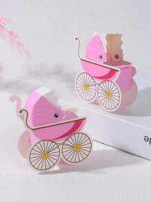 10pcs/Pack Baby Stroller Shaped Candy Box Wedding Party DIY Dessert Box Tabletop Decorbaby Shower Family Decorations Gifts - Multicolor - View 7