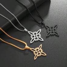 不锈钢巫术女巫结项链无限爱尔兰结吊坠女士时尚幸运珠宝女孩礼物 - 時尚 - 查看 9