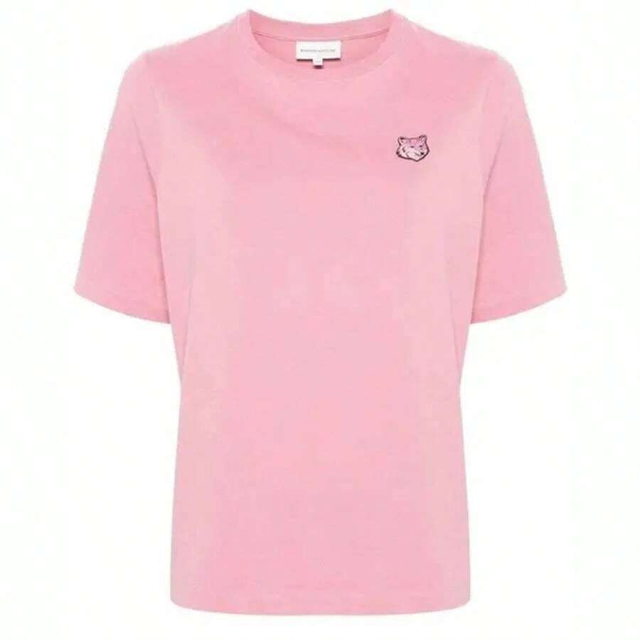 Maison Kitsuné Bold Fox Head Patch Comfort Short Sleeve T-Shirt Rosebud - 粉色 - 查看 1