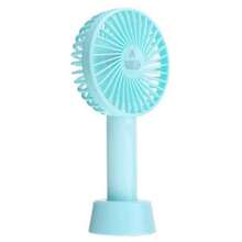 Mini Fan Rechargeable Portable Handheld Desk Usb Led Fan - 藍色 - 查看 4
