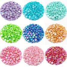 50 hạt/gói hình trái tim bằng Acrylic AB màu Vivid, thích hợp để làm đồ trang sức DIY - Hoàn hảo cho hoa tai và vòng tay - Phụ kiện trang sức chất lượng cao, bền, đa chức năng - Nhiều màu - Xem 3